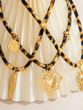 Animal Print Women Necklaces With Claw Clasp. Adjustable Extention Chain.
